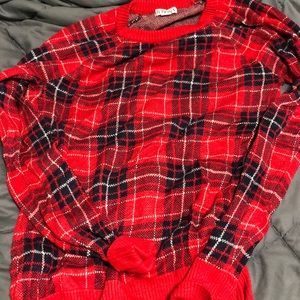 Red Plaid Sweater